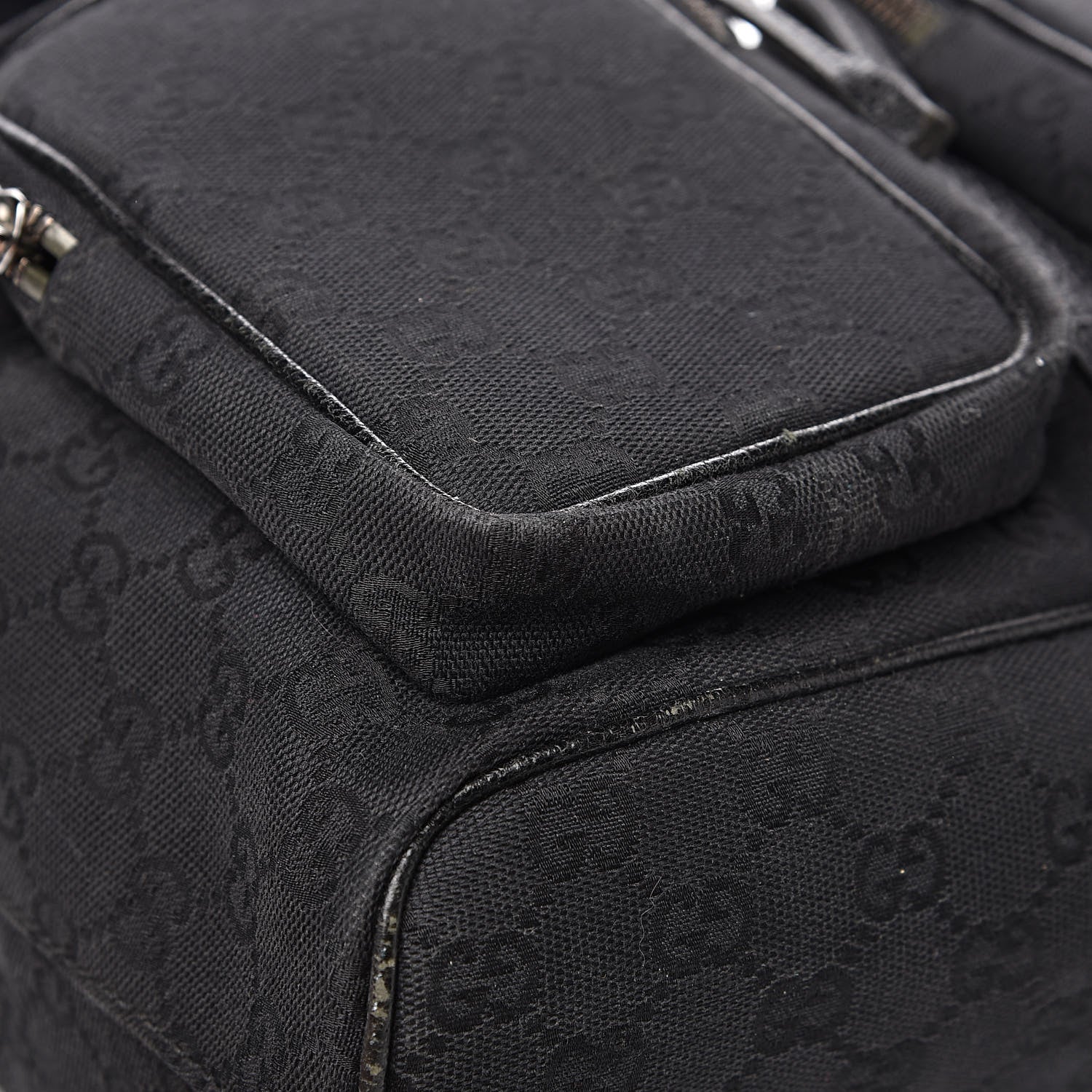 Gucci GG Monogram Single Buckle Backpack Black 9 of 14