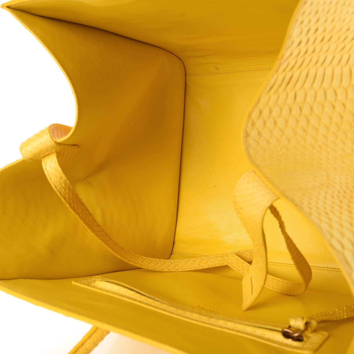 Celine Python Medium Phantom Luggage Yellow 5 of 13
