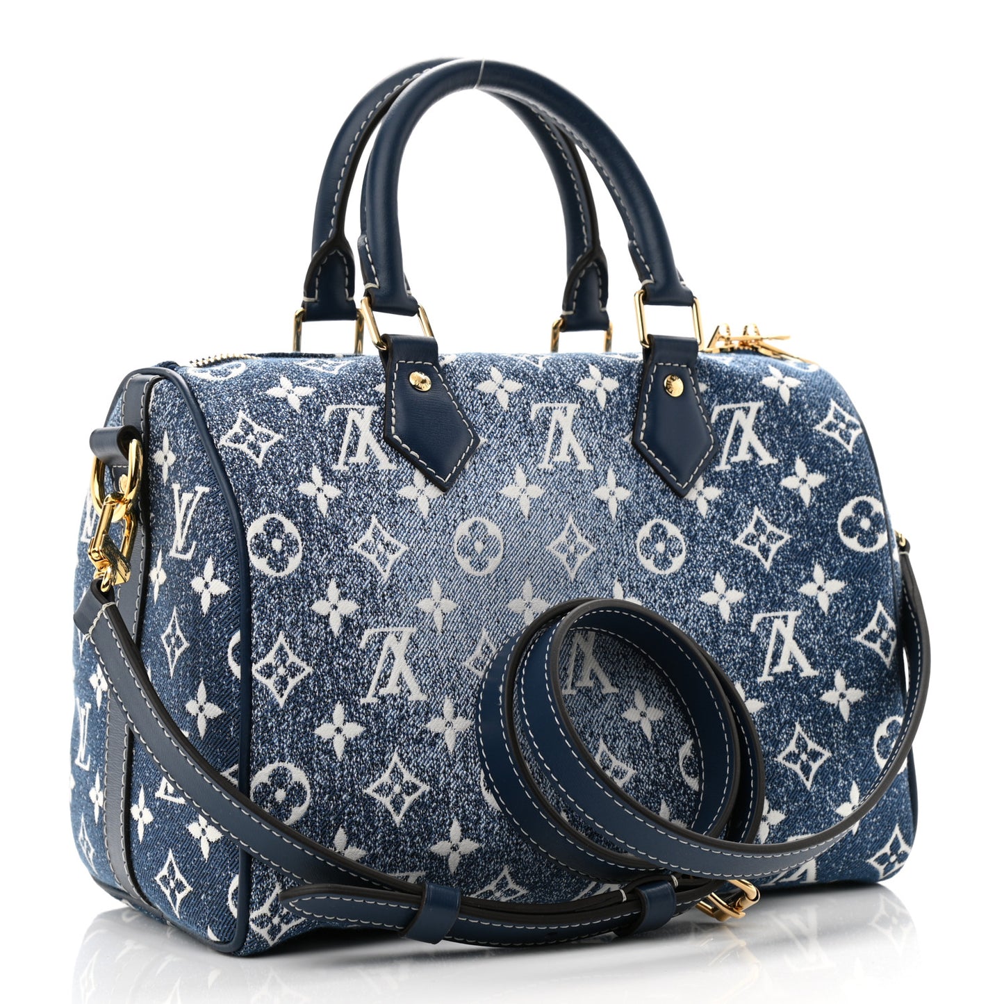 Monogram Jacquard Denim Speedy Bandouliere 25 Bleu