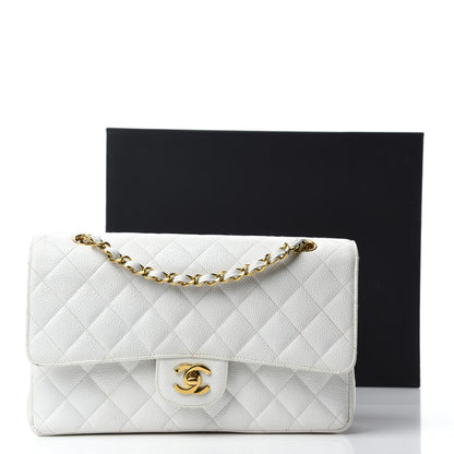 Chanel Caviar Quilted Medium Double Flap White 18 of 18
