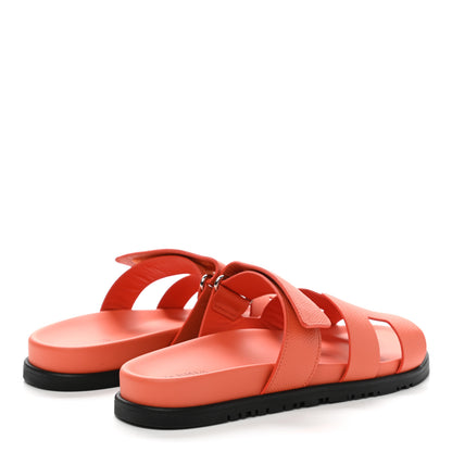 Hermes Epsom Womens Chypre Sandals 39.5 Rose Sorbet 4 of 9