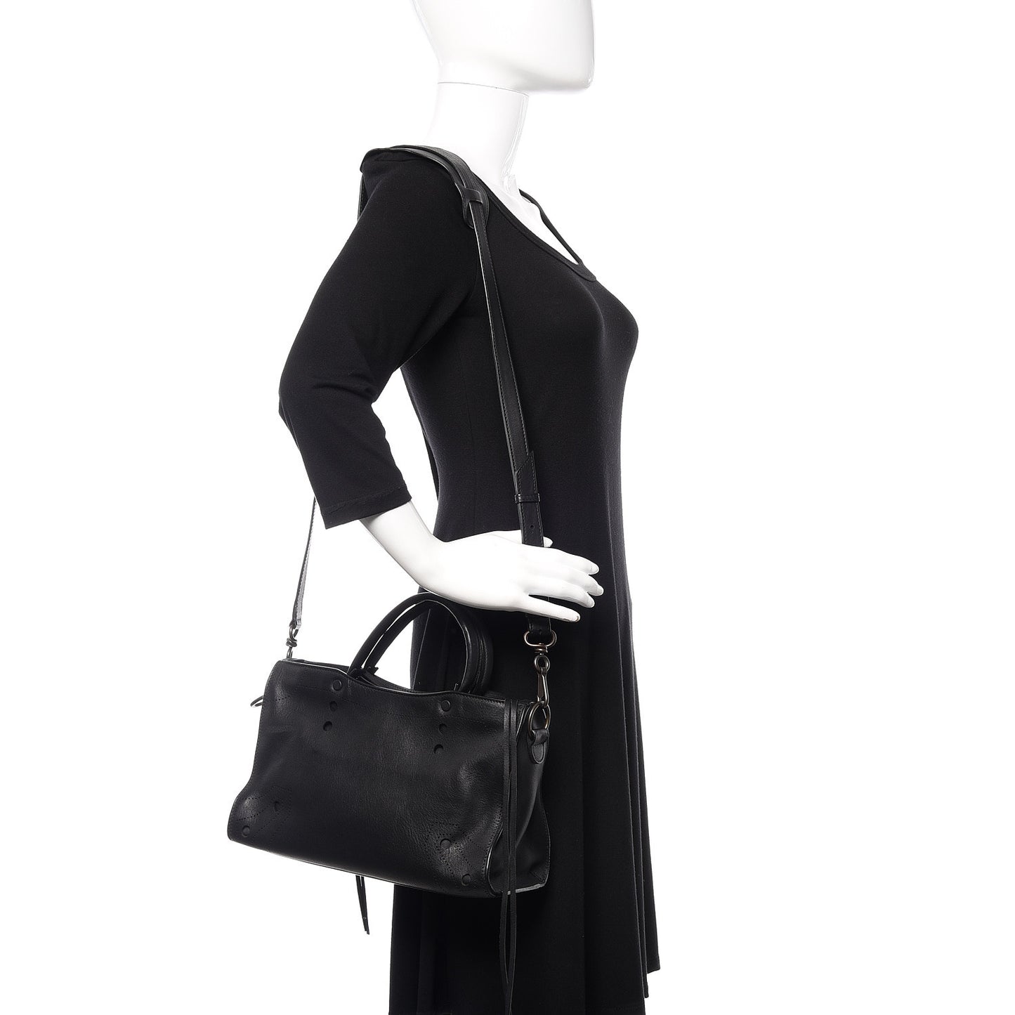 Veau Soyeux Perforated Blackout Hardware S City Black