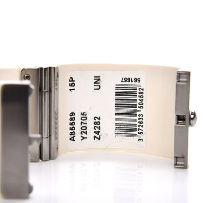 Chanel Resin Ruthenium CC Cuff White 6 of 7