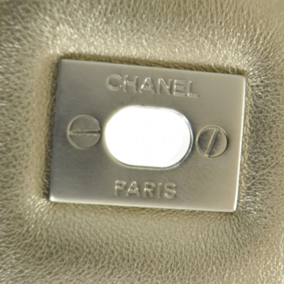 Chanel Lambskin Quilted Jumbo Flap Metallic Bronze 10 of 11