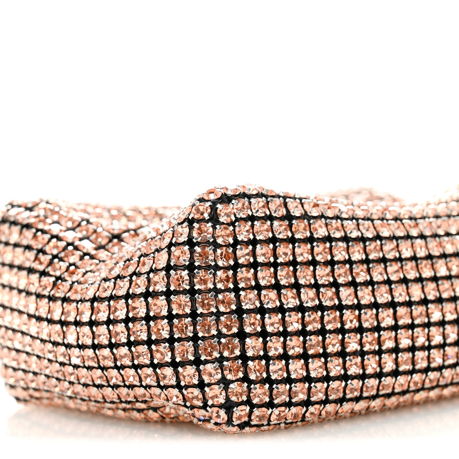 Alexander Wang Mesh Crystal Rhinestone Mini Heiress Pouch Faded