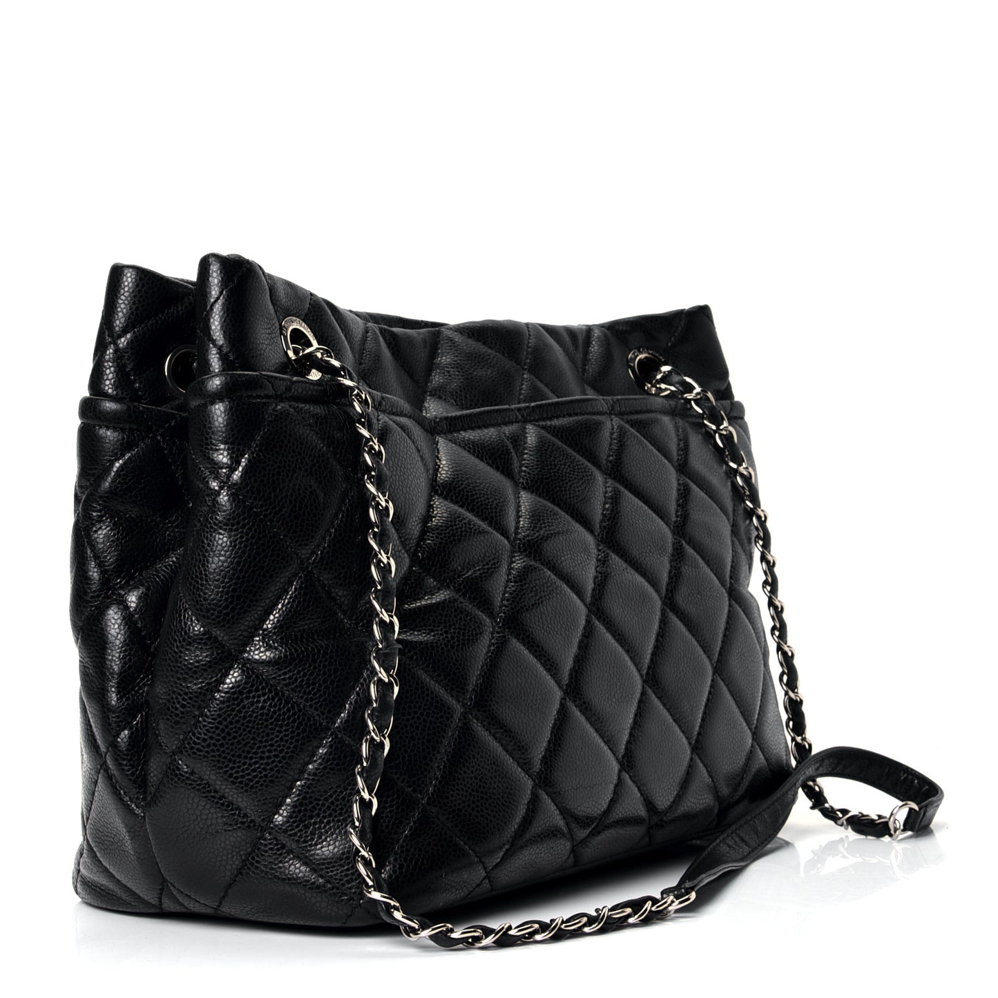 Caviar Quilted Timeless CC Soft Tote Black