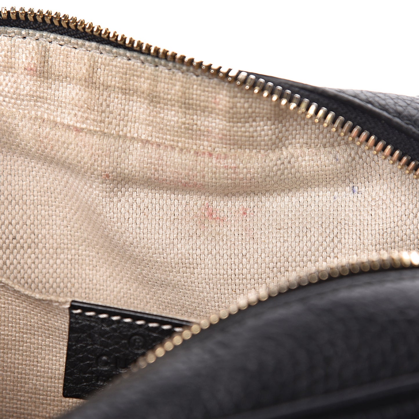 Pebbled Calfskin Small Soho Disco Bag Black