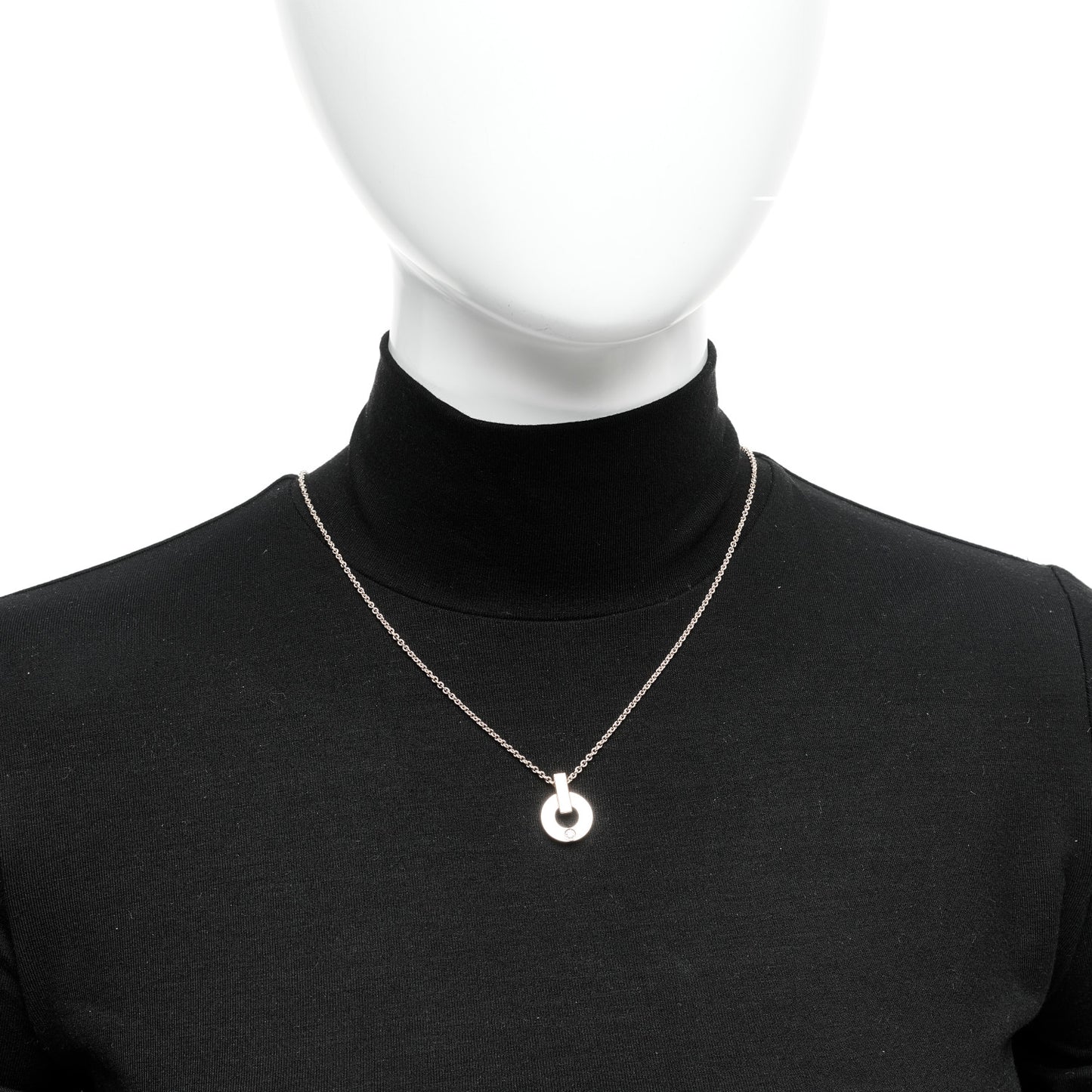 18K Rose Gold Diamond Mother of Pearl Openwork Pendant Necklace