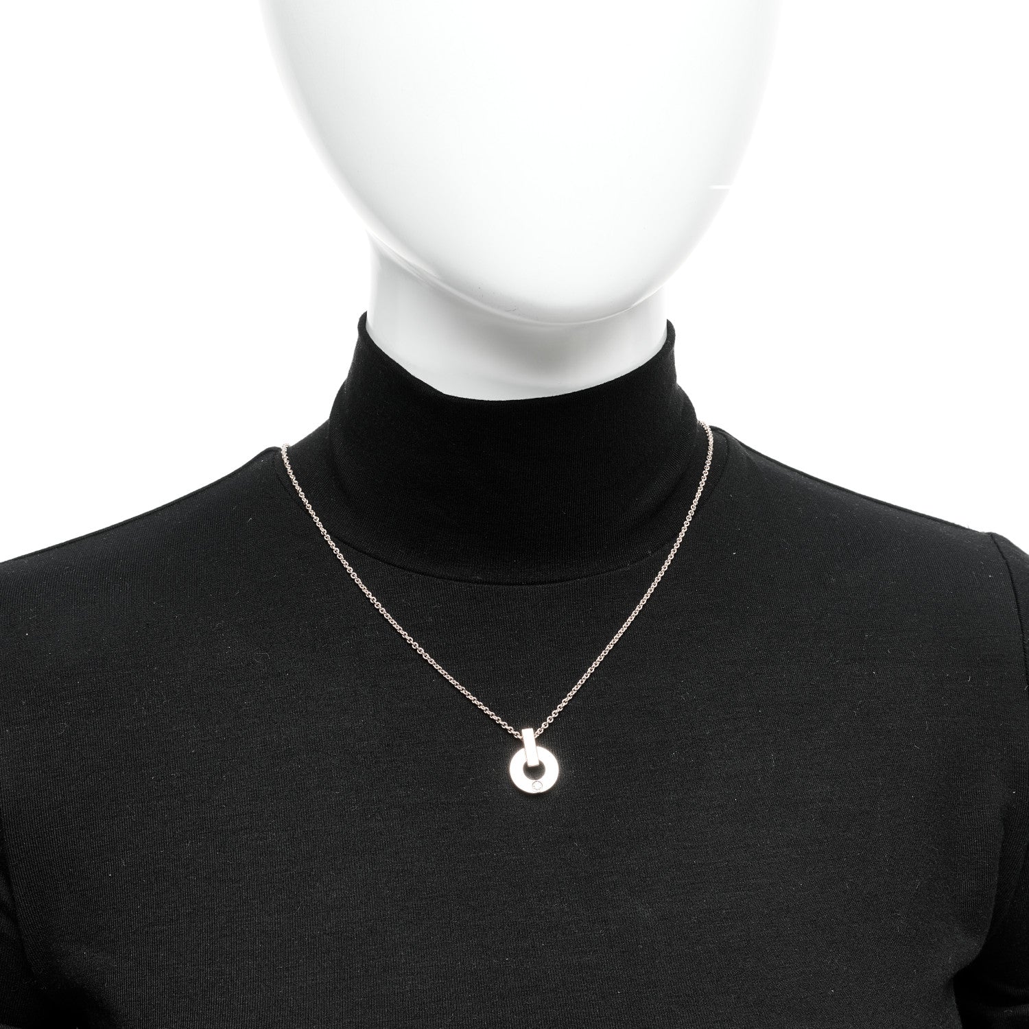 Bulgari 18K Rose Gold Diamond Mother of Pearl Openwork Pendant Necklace 2 of 7