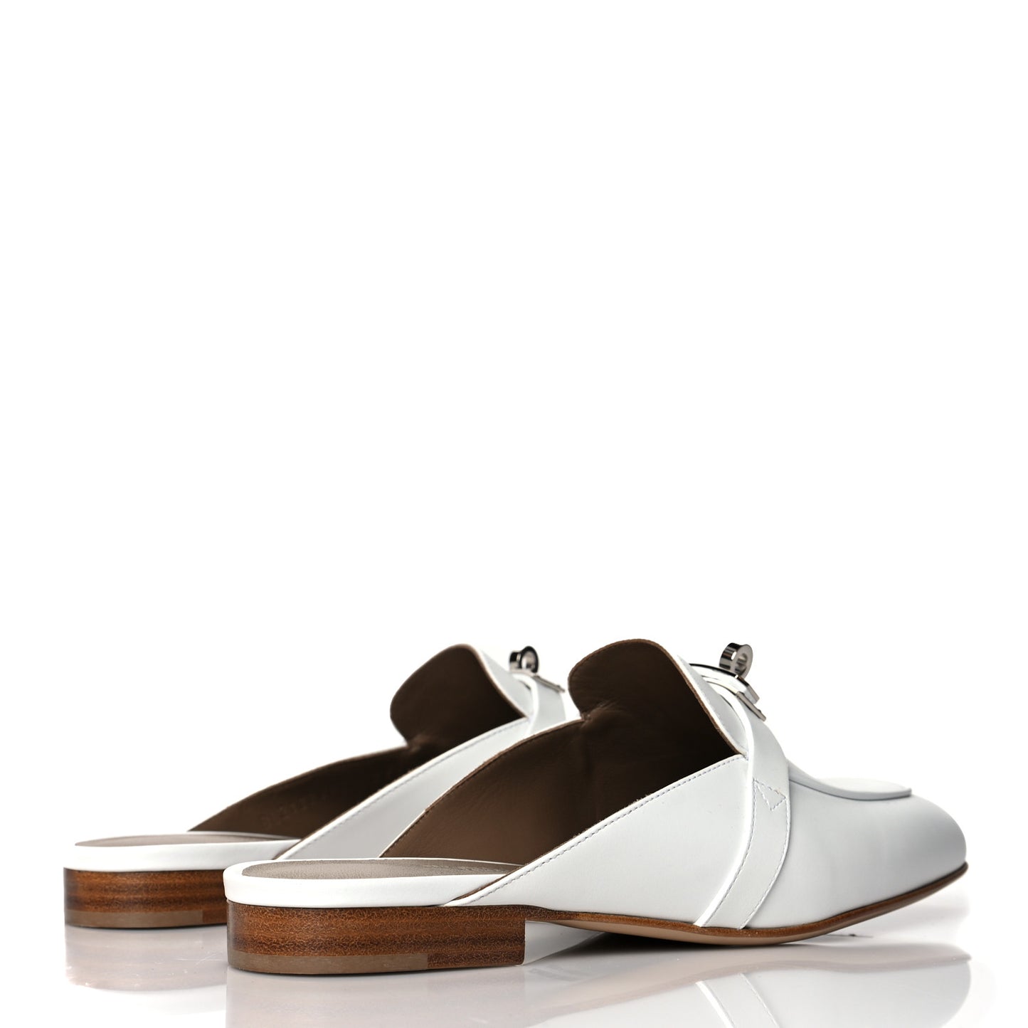 Calfskin Oz Mules 36.5 White