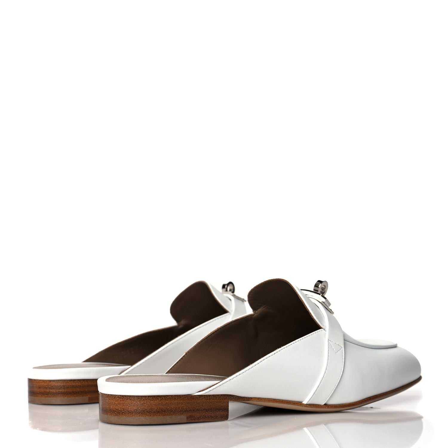 Hermes Calfskin Oz Mules 36.5 White 4 of 10