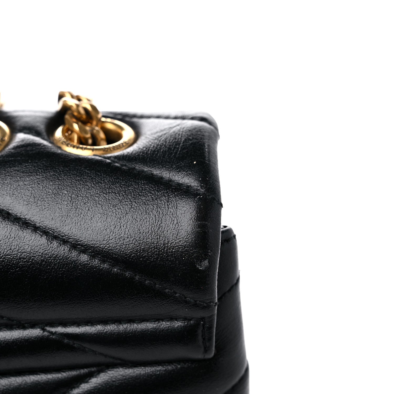 Saint Laurent Calfskin Y Quilted Monogram Medium Loulou Chain Satchel Black 21 of 21