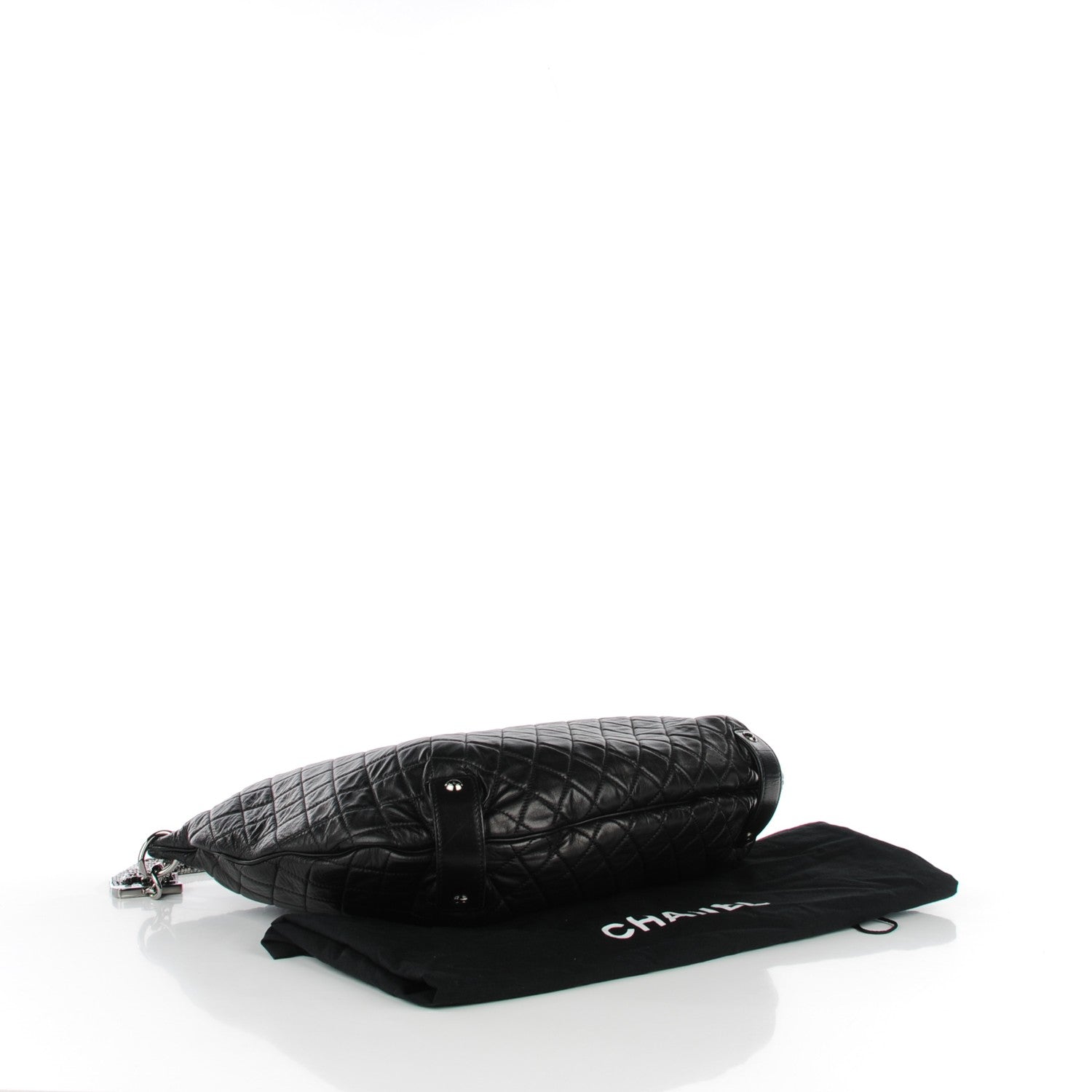 Chanel Lambskin Large Chain Mail Hobo Black 4 of 7