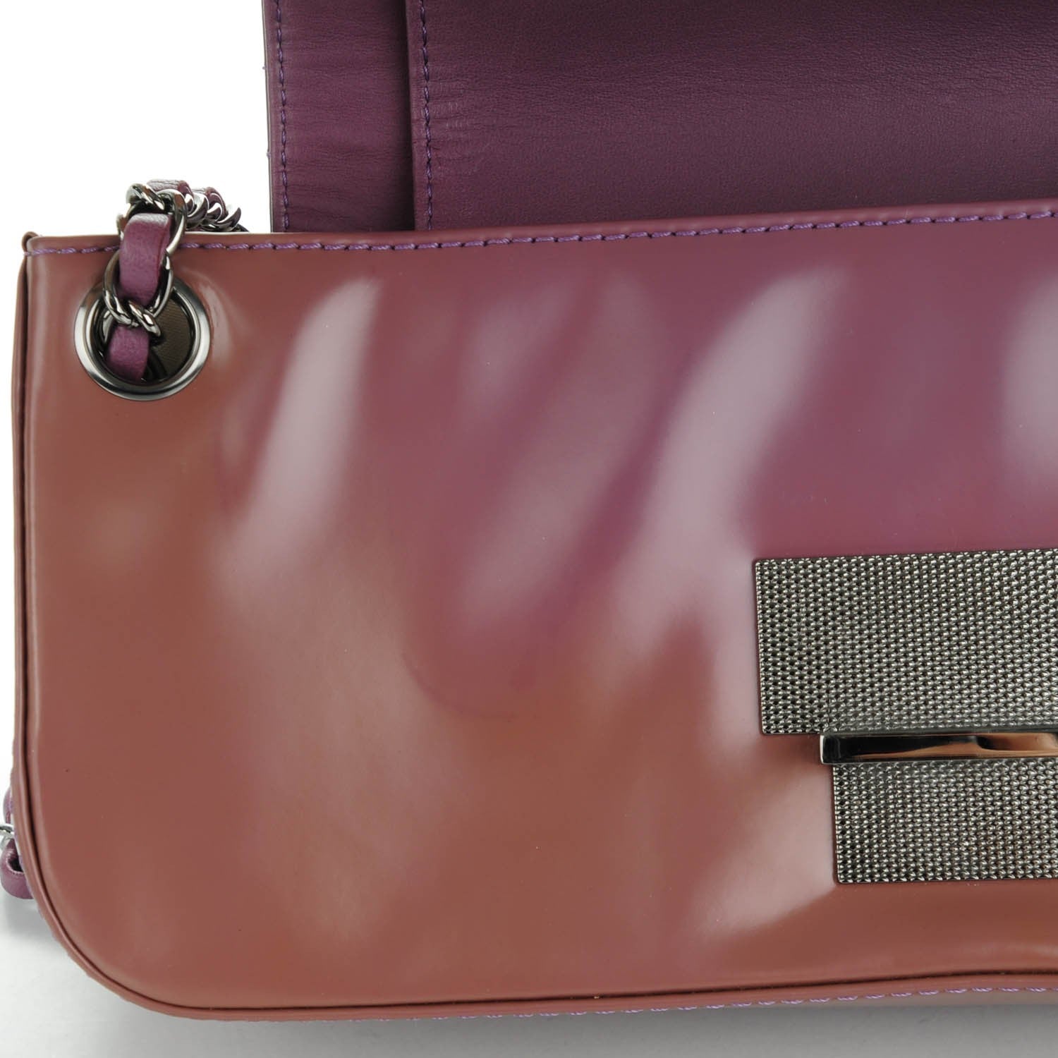 Chanel Glazed Calfskin Stitched Accordion Flap Pink 2 of 15