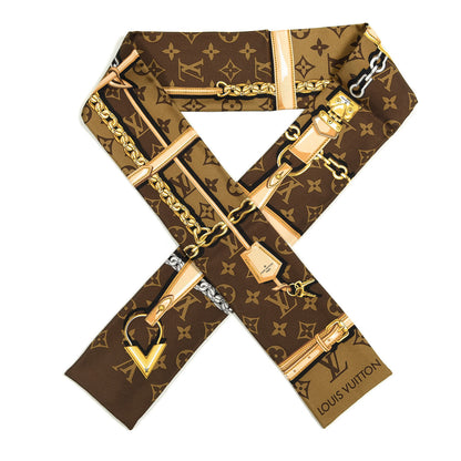 Louis Vuitton Silk Monogram Confidential Bandeau Brown 1 of 4