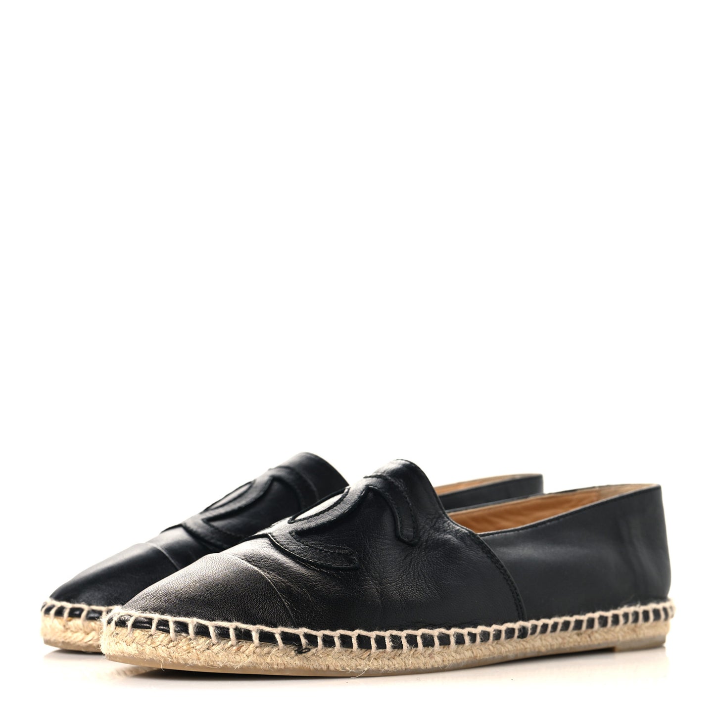 Lambskin CC Espadrilles 40 38 Black