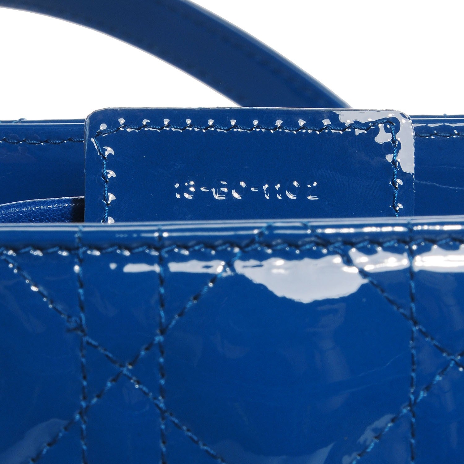 Christian Dior Patent Cannage Medium Lady Dior Cobalt 7 of 8