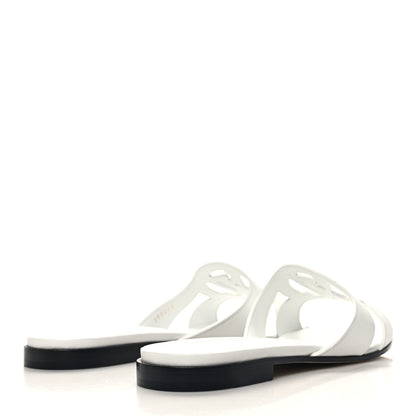 Louis Vuitton Calfskin LV Isola Flat Sandals 40 White 4 of 8