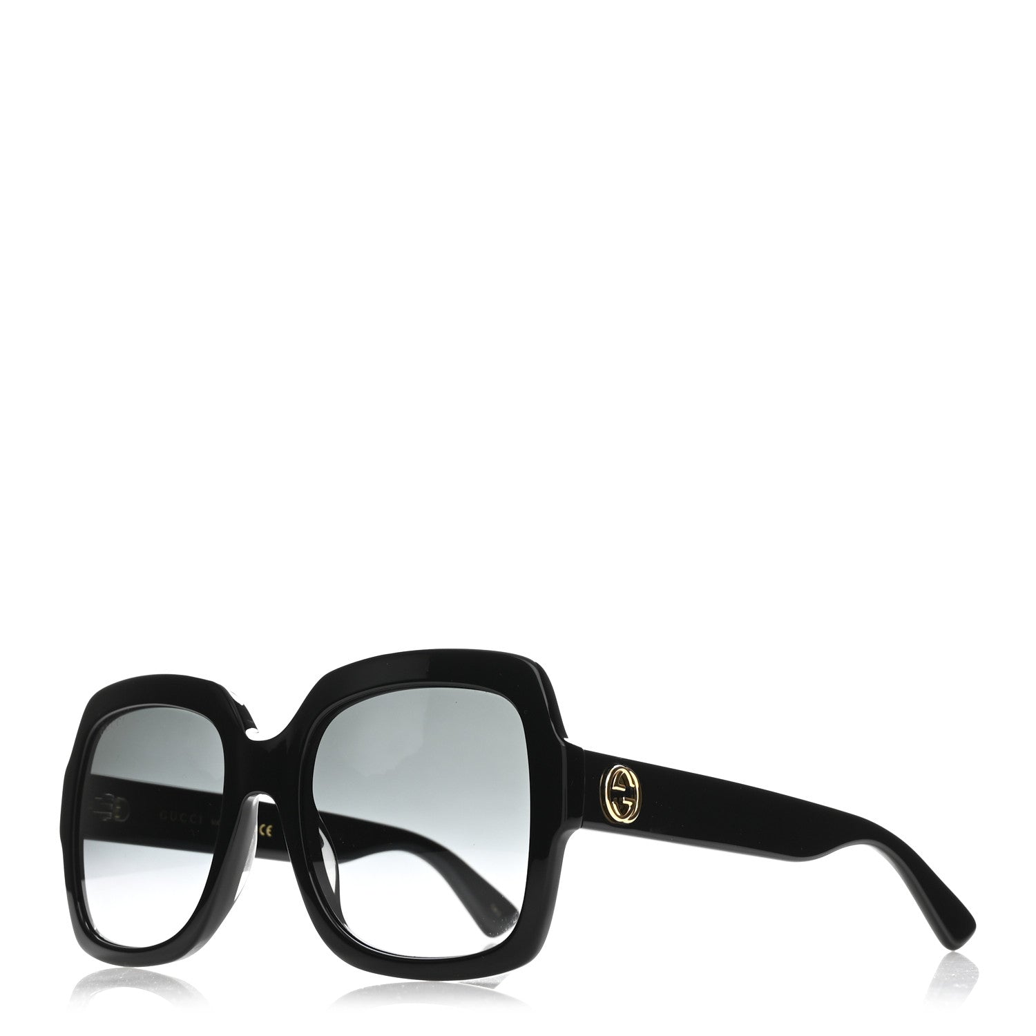 Gucci Acetate Square Frame Sunglasses GG0036S Black 1 of 8