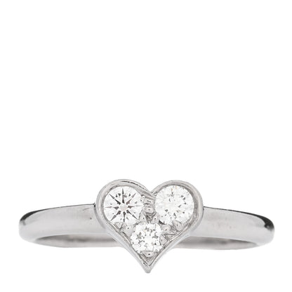 Tiffany Platinum Diamond Hearts Ring 47 4 1 of 5
