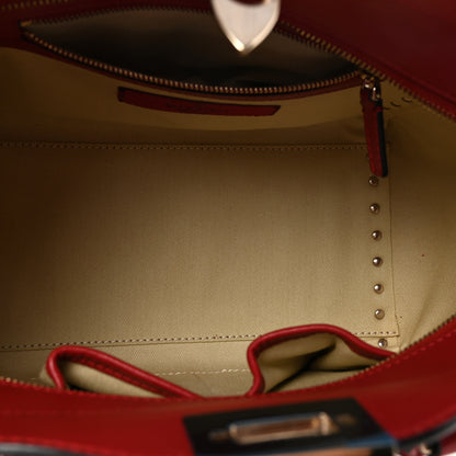 Valentino Garavani Vitello Small Rockstud Double Handle Tote Rosso Valentino 5 of 9