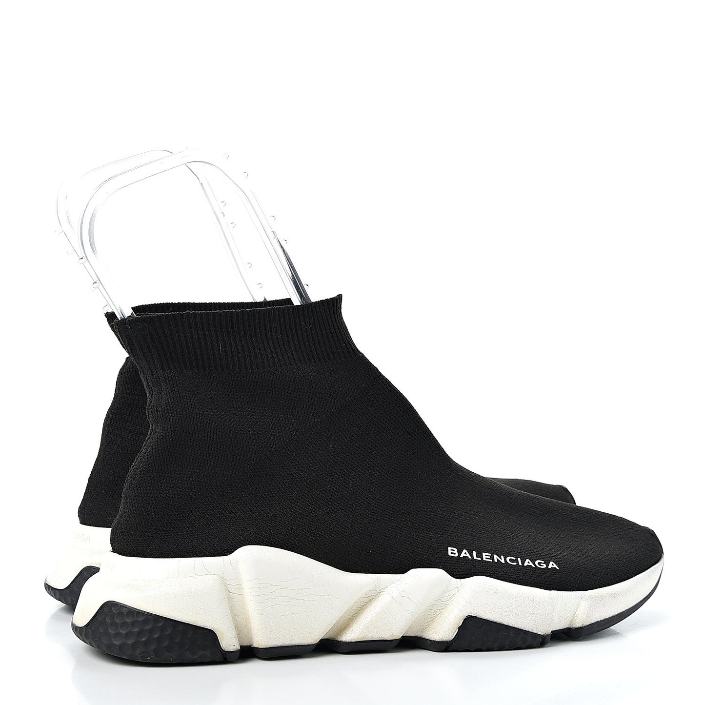 Neoprene Knit Womens Speed Sneakers 39 Black White