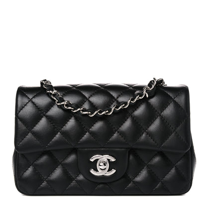 Chanel Lambskin Quilted Mini Rectangular Flap Black 1 of 13