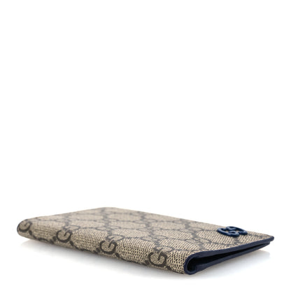 Gucci GG Supreme Monogram Bi-Color Long Card Case Beige Dark Brown 4 of 8
