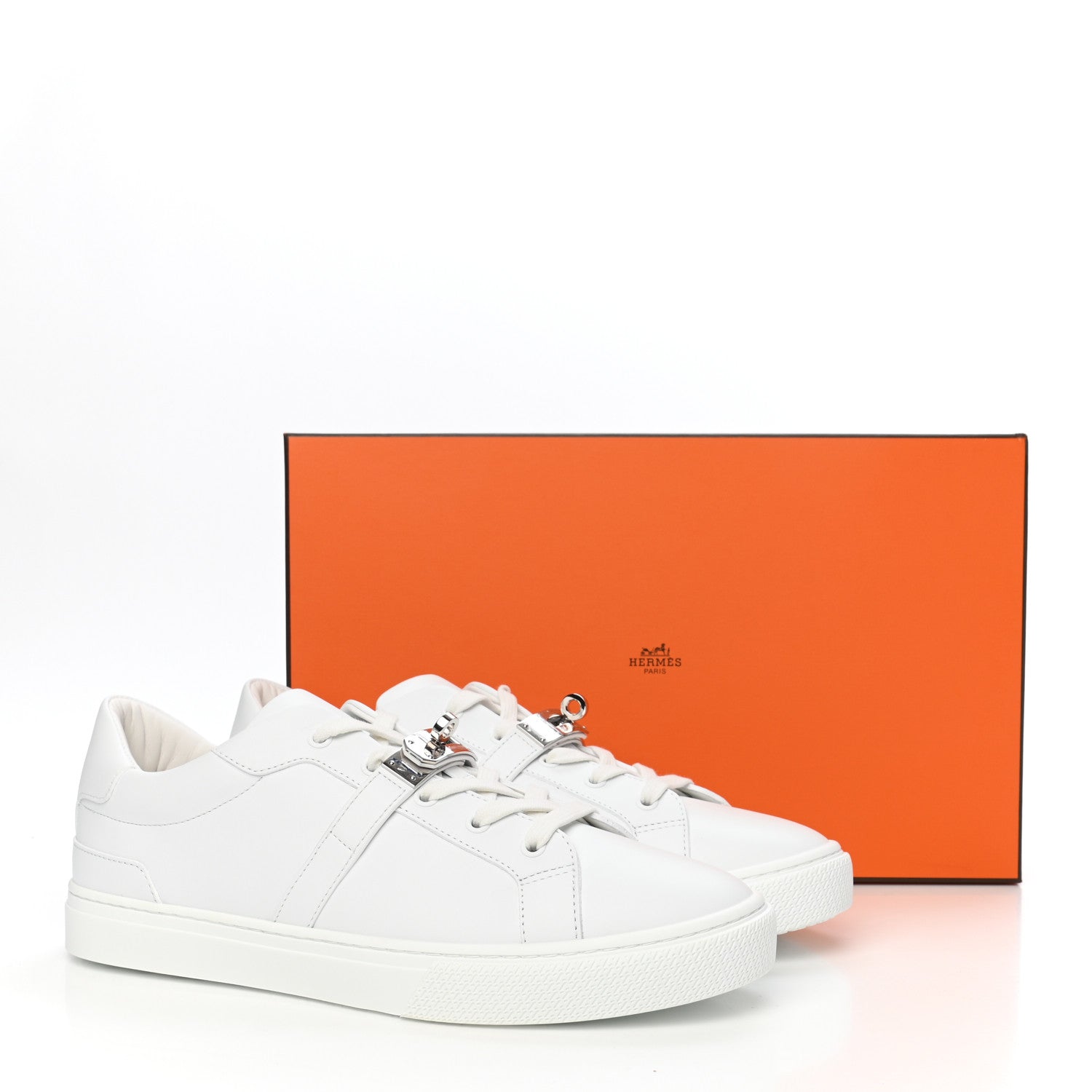 Hermes Calfskin Day Sneakers 42 White 8 of 8