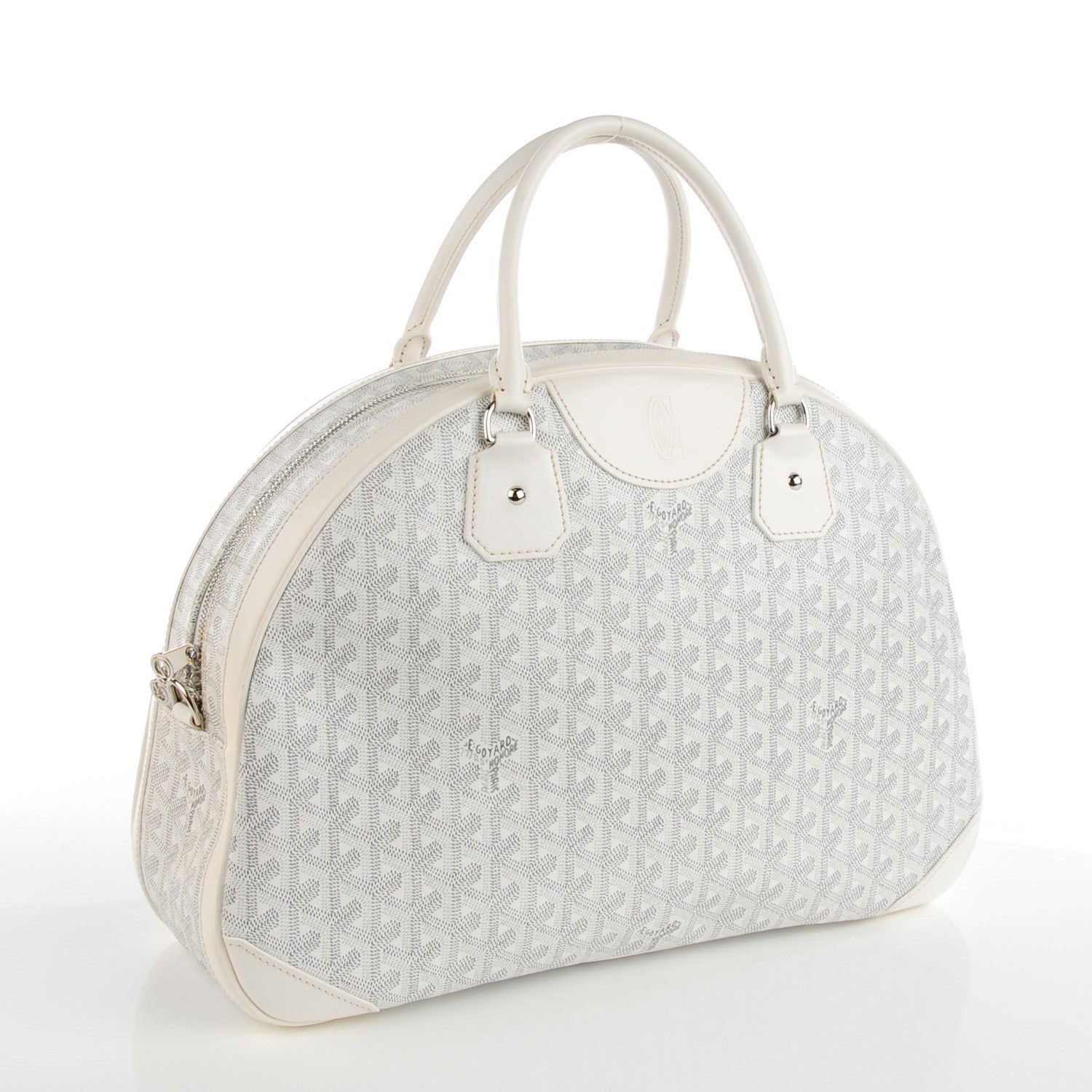 Goyard Goyardine Saint Jeanne GM Bowler White 3 of 8