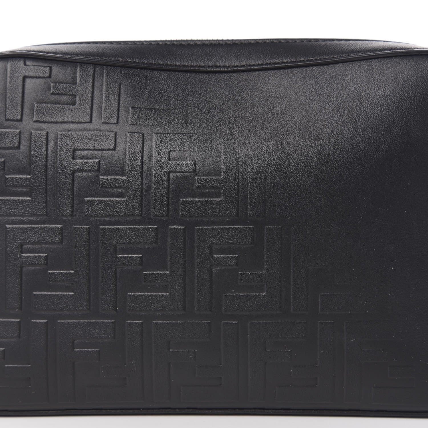 Fendi Vitello Grace FF Gradient Embossed Medium Camera Case Black 11 of 11