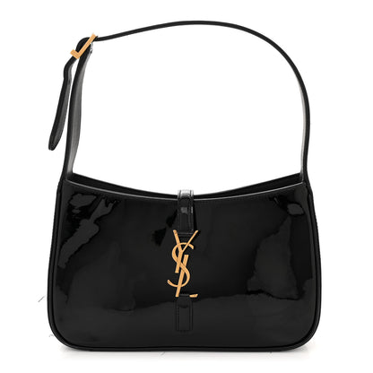 Saint Laurent Patent Le 5 A 7 Hobo Black 1 of 11
