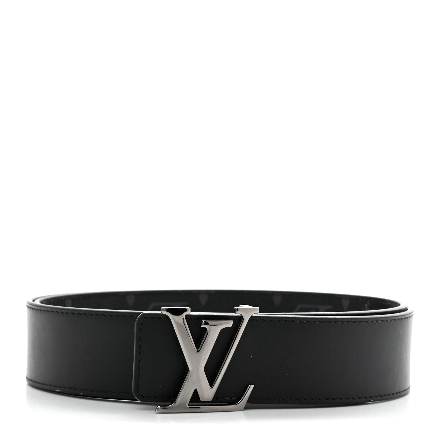 Louis Vuitton Monogram Eclipse Taigarama 40mm LV Initiales Reversible Belt 95 38 Black 2 of 9