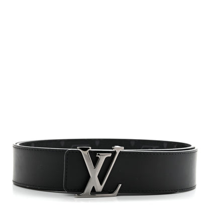Louis Vuitton Monogram Eclipse Taigarama 40mm LV Initiales Reversible Belt 95 38 Black 2 of 9