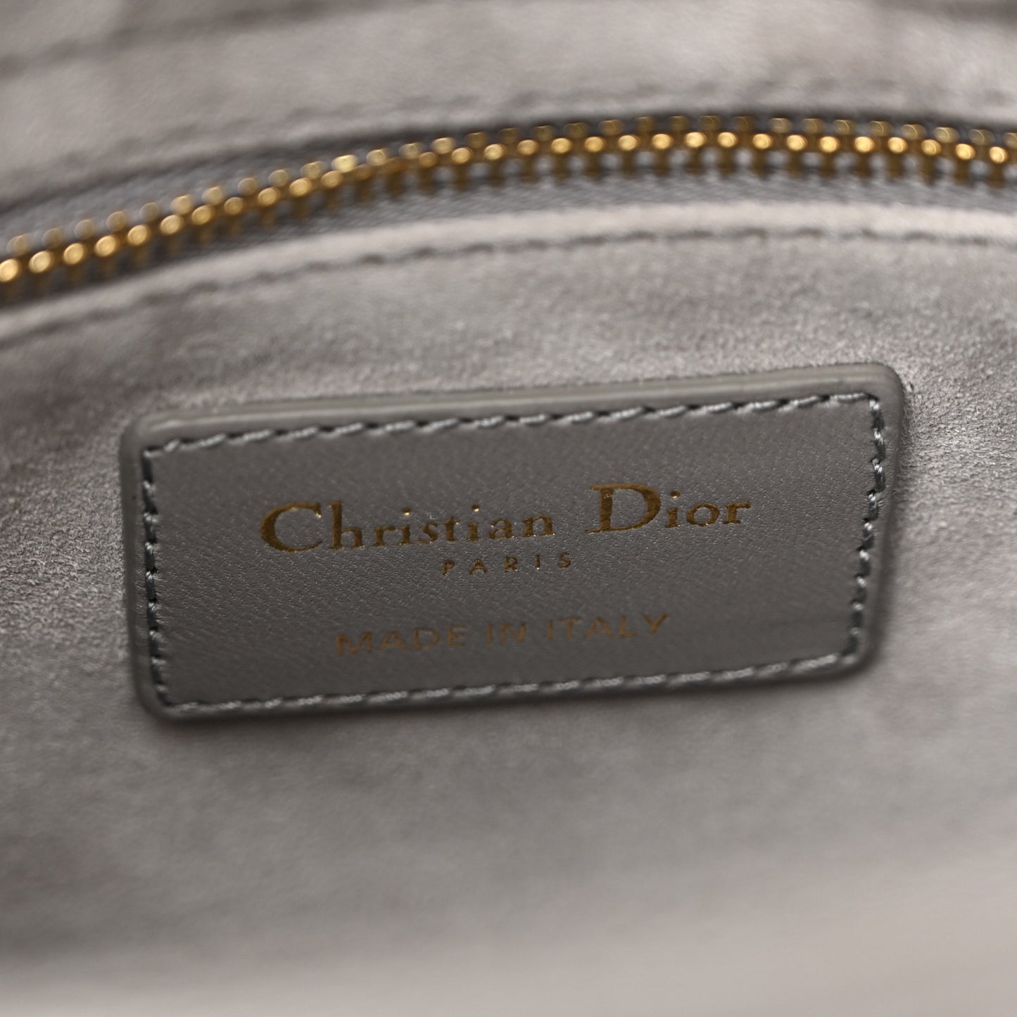 Lambskin Cannage Small My ABCDior Lady Dior Grey