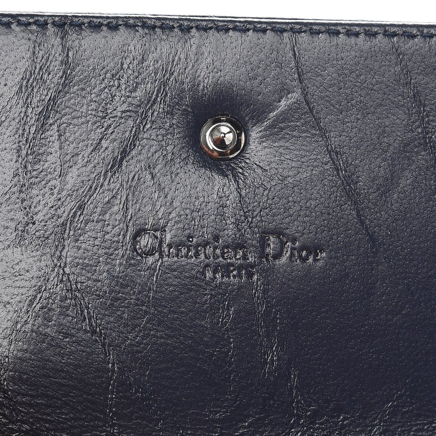 Lambskin Diorama Elancee Wallet Dark Marine