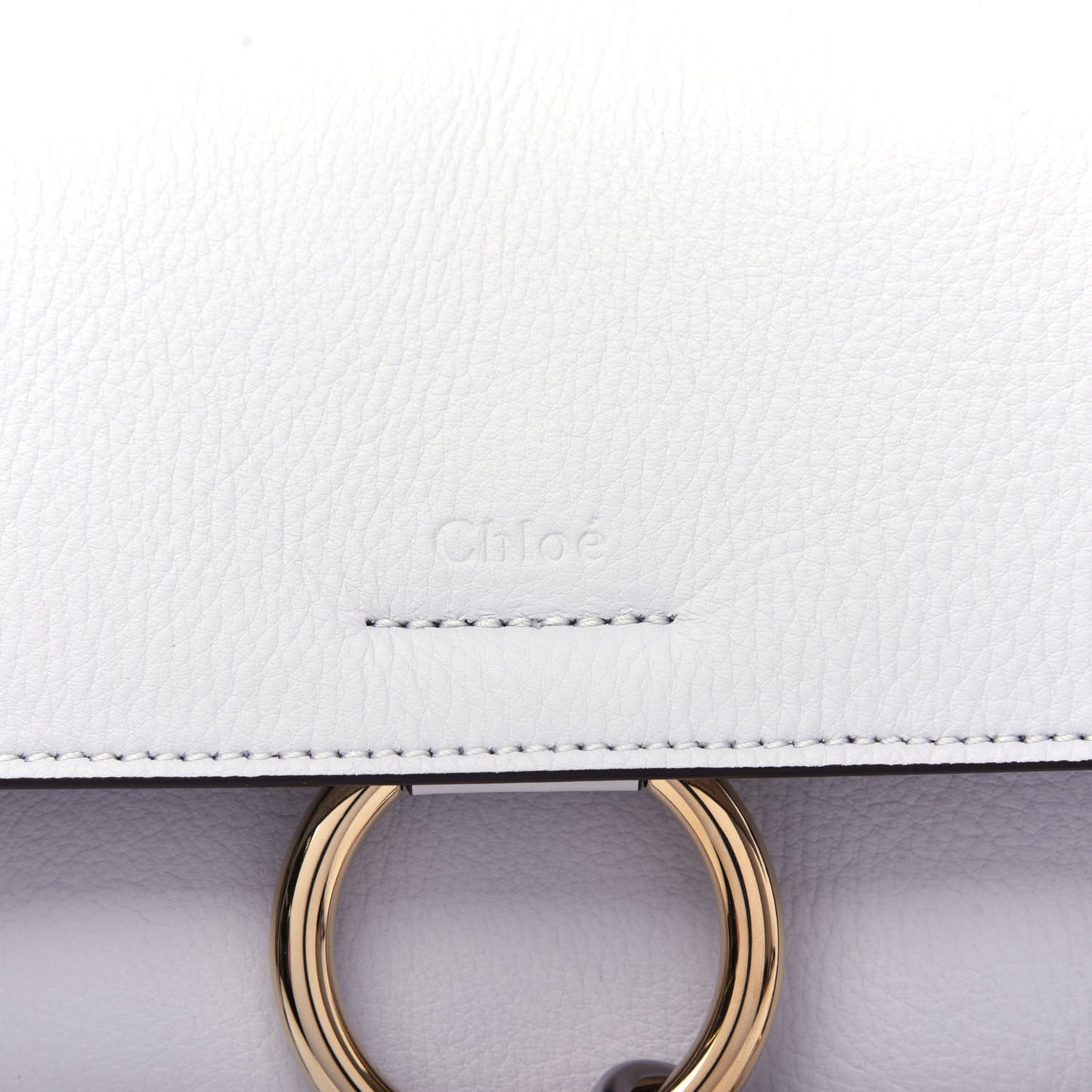 Calfskin Small Faye Day Shoulder Bag Light Cloud