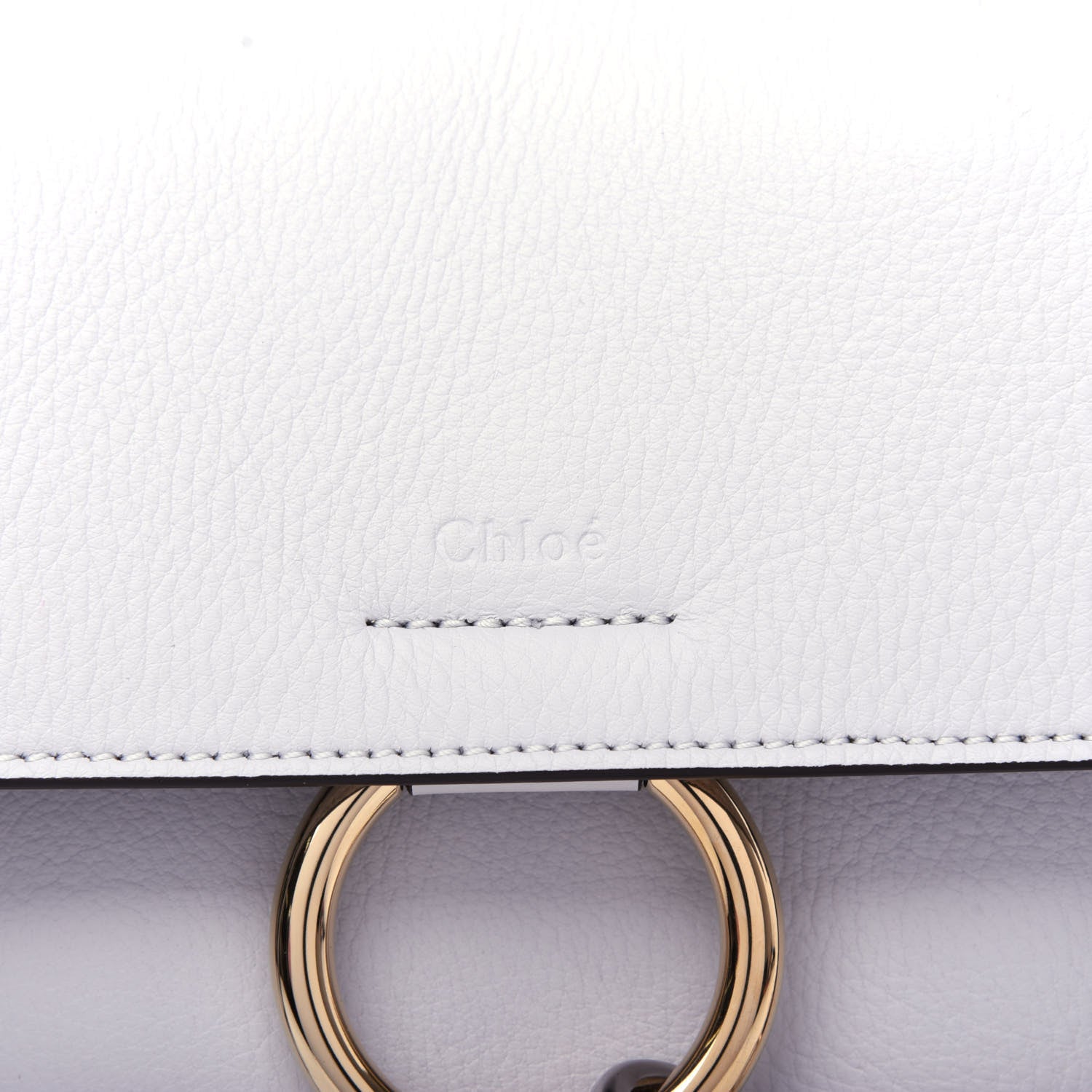 Chloe Calfskin Small Faye Day Shoulder Bag Light Cloud 10 of 10