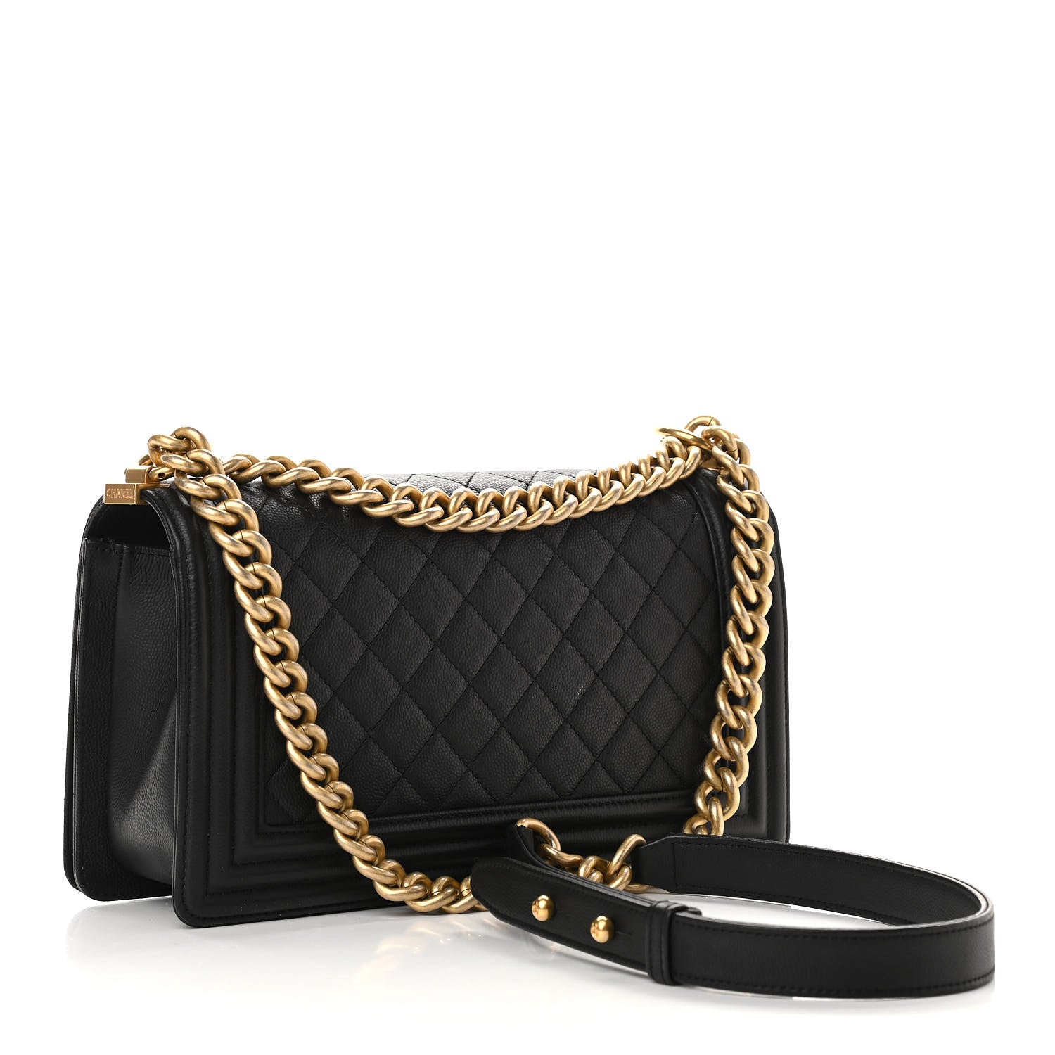 Chanel Caviar Quilted Medium Boy Flap Black 3 of 9