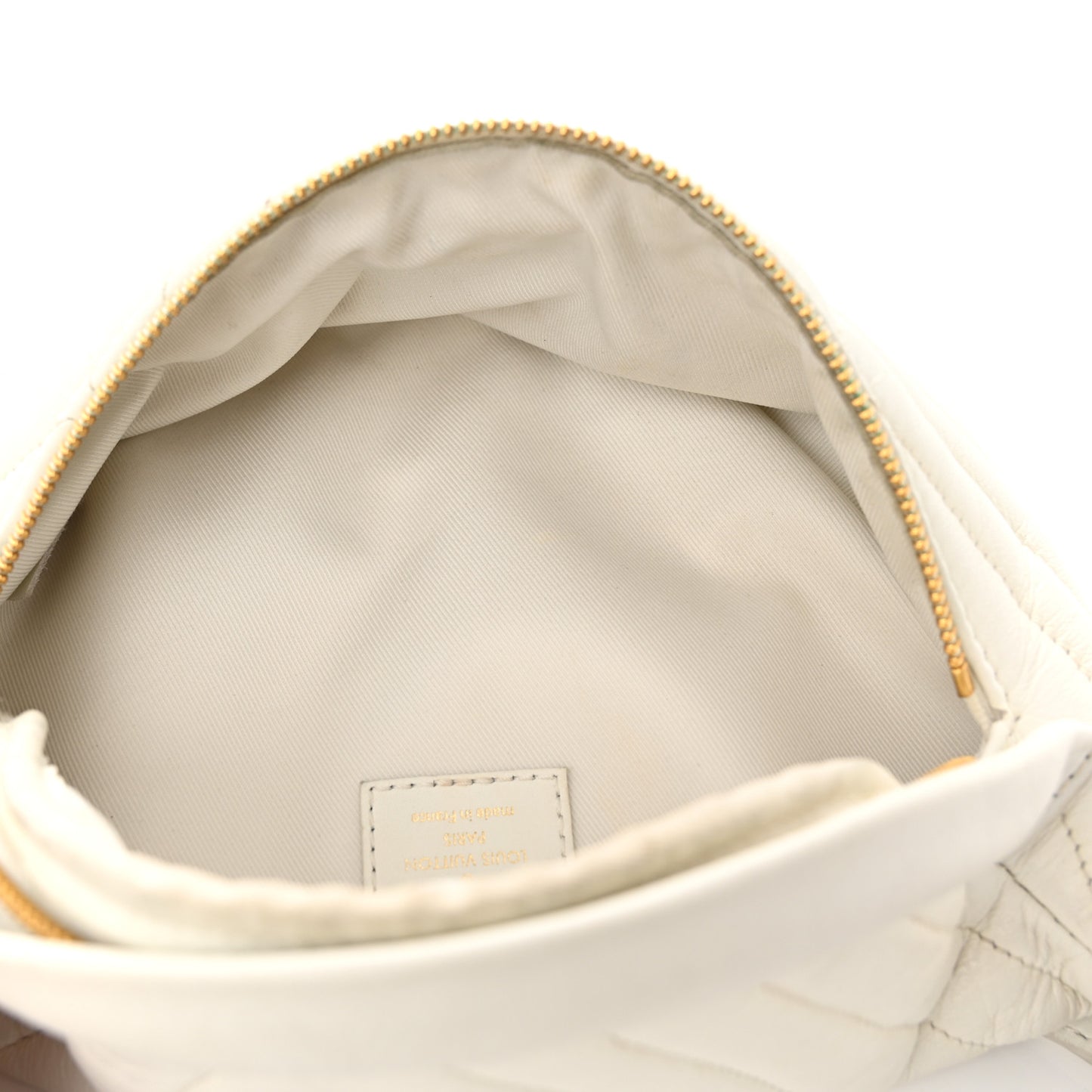 Calfskin Quilted New Wave Bumbag White