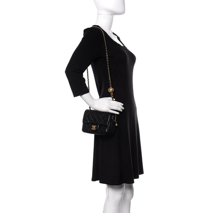 Chanel Lambskin Quilted Mini Pearl Crush Flap Black 2 of 10