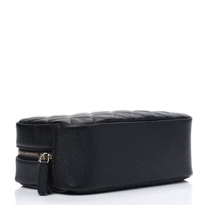 Chanel Caviar Quilted Medium Curvy Pouch Cosmetic Case Black 4 of 5