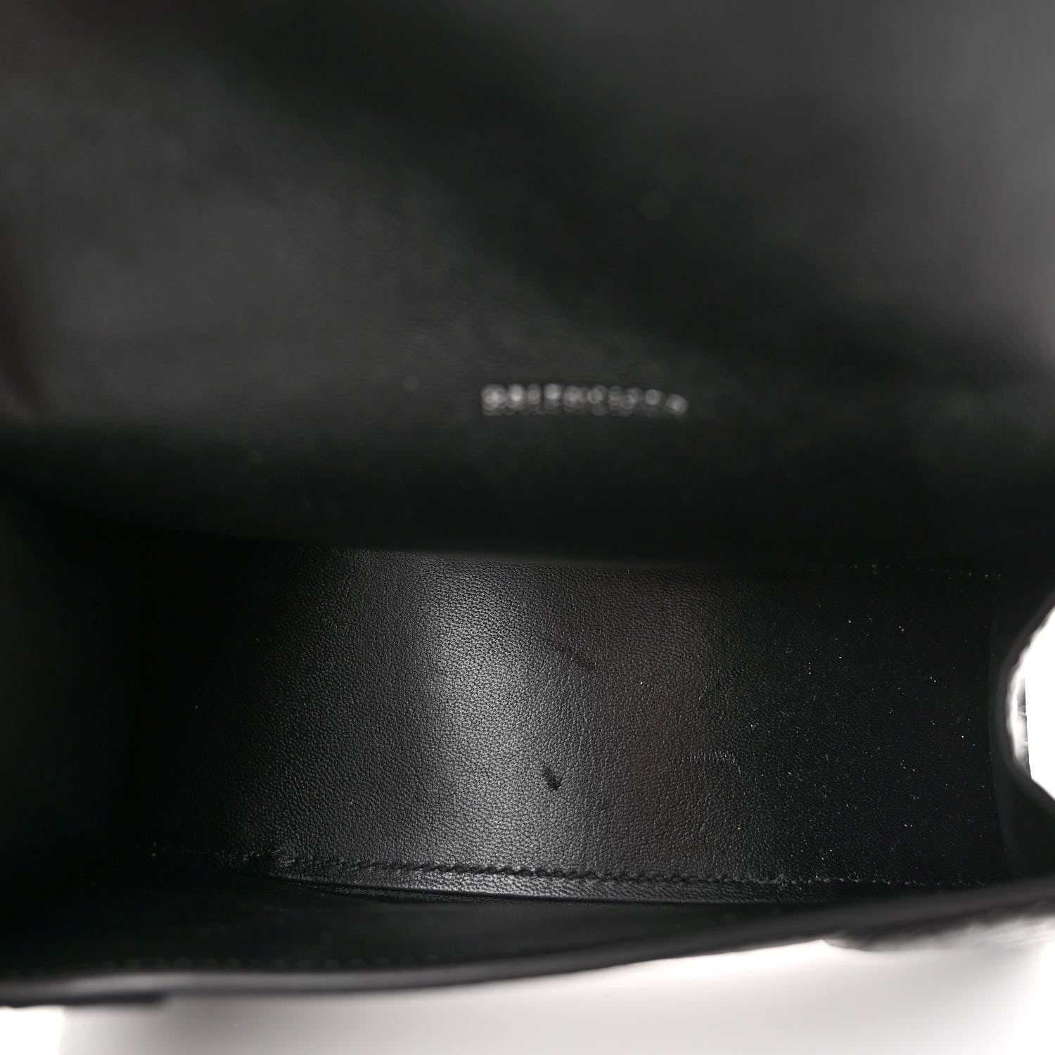 Balenciaga Shiny Calfskin Monochrome Crocodile Embossed Hourglass Top Handle Bag XS Black 5 of 10