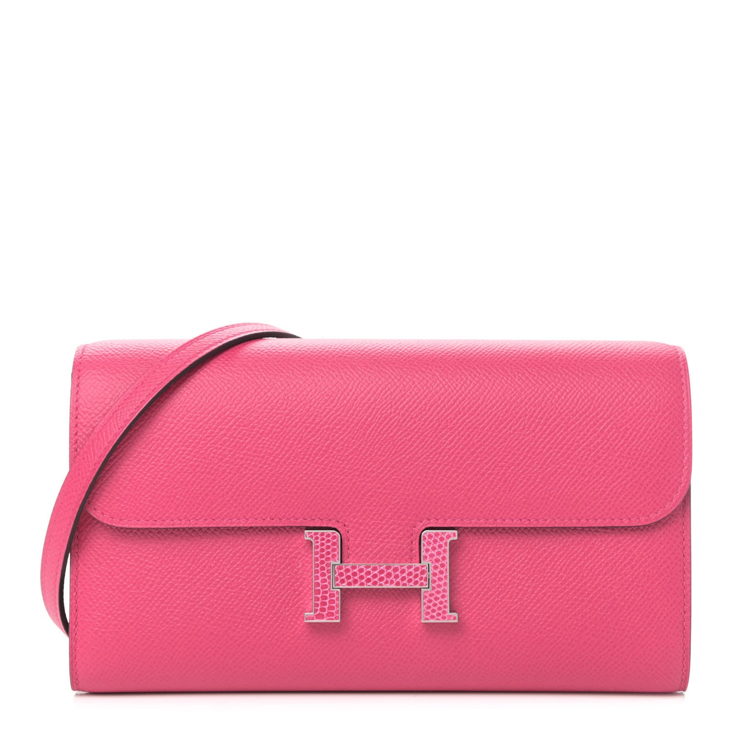 Epsom Lizard Constance Wallet To Go Rose Mexico