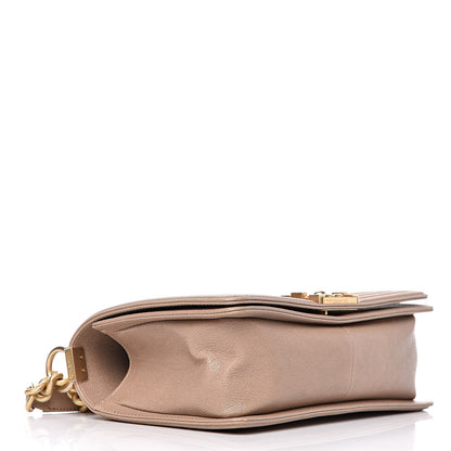 Chanel Caviar Quilted Medium Boy Flap Dark Beige 4 of 9