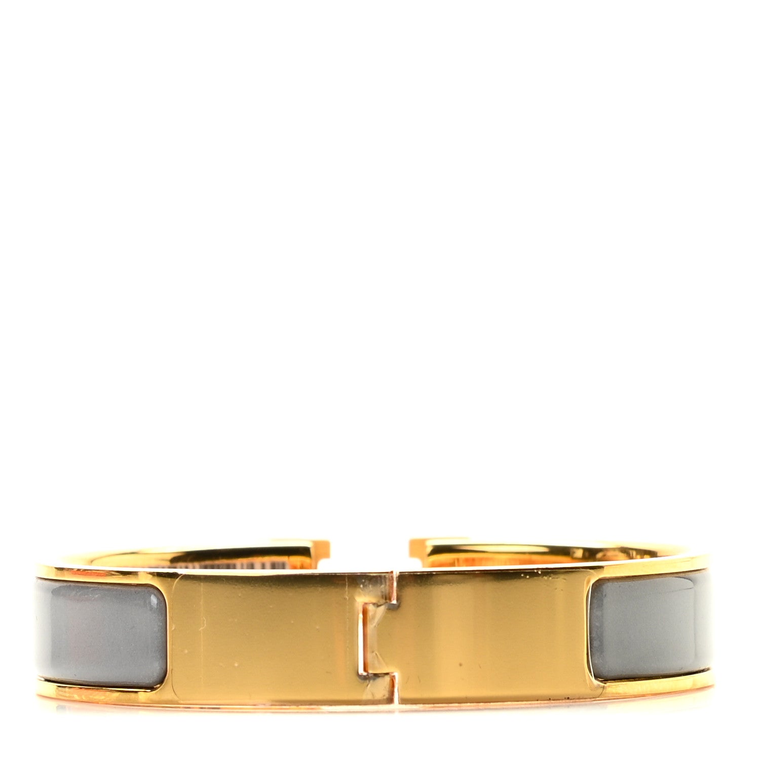 Hermes Enamel Narrow Clic Clac H Bracelet PM Gris Macadam 3 of 5