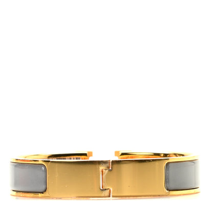 Hermes Enamel Narrow Clic Clac H Bracelet PM Gris Macadam 3 of 5