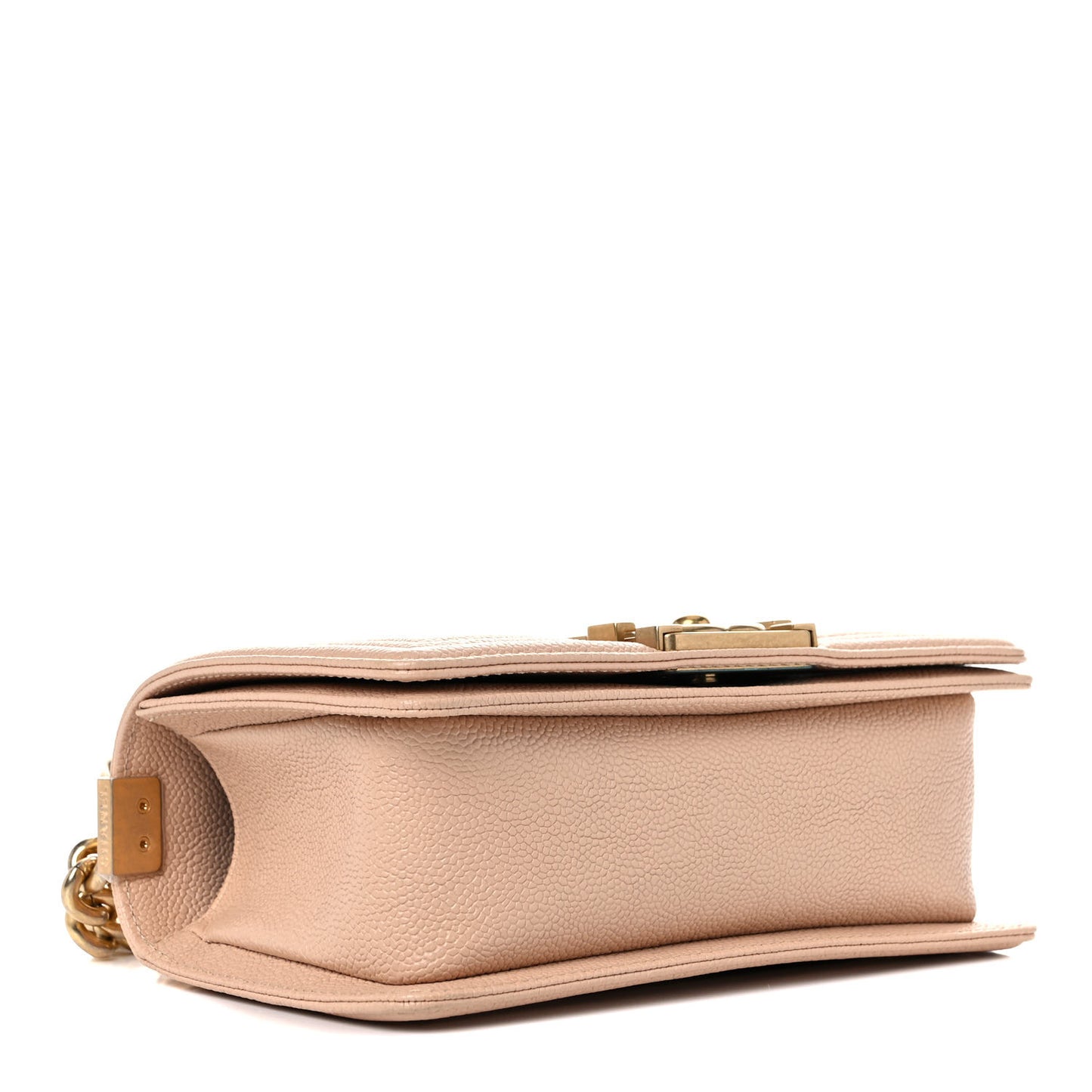 Caviar Quilted Small Boy Flap Beige Beige