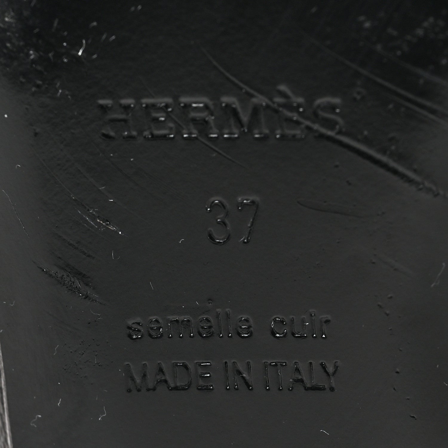 Hermes Goatskin Oz Mules 37 Black 6 of 8