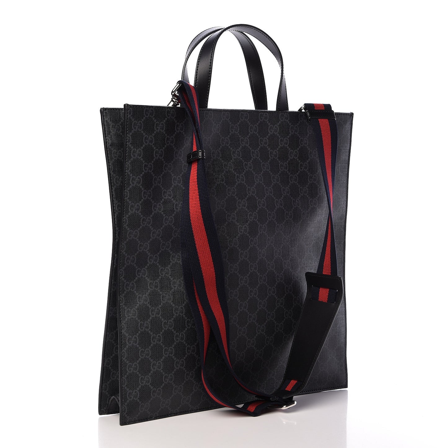 GG Supreme Monogram Night Courrier Vertical Tote Black Multicolor